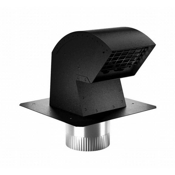 Imperial Manufacturing Group Vt0568-A 6 Black R-2 Premium Roof Vent Cap With Collar