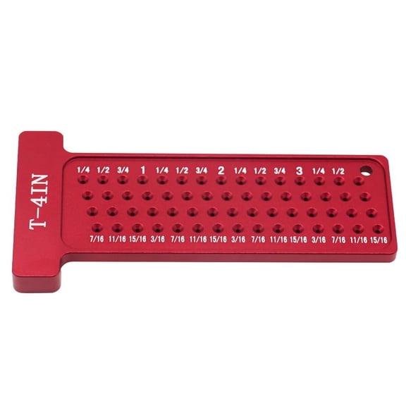 Imperial Marking T-Rule Aluminum Alloy Hole Positioning Scribing Gauge Woodworking Ruler Marking Gauge Measuring Tool