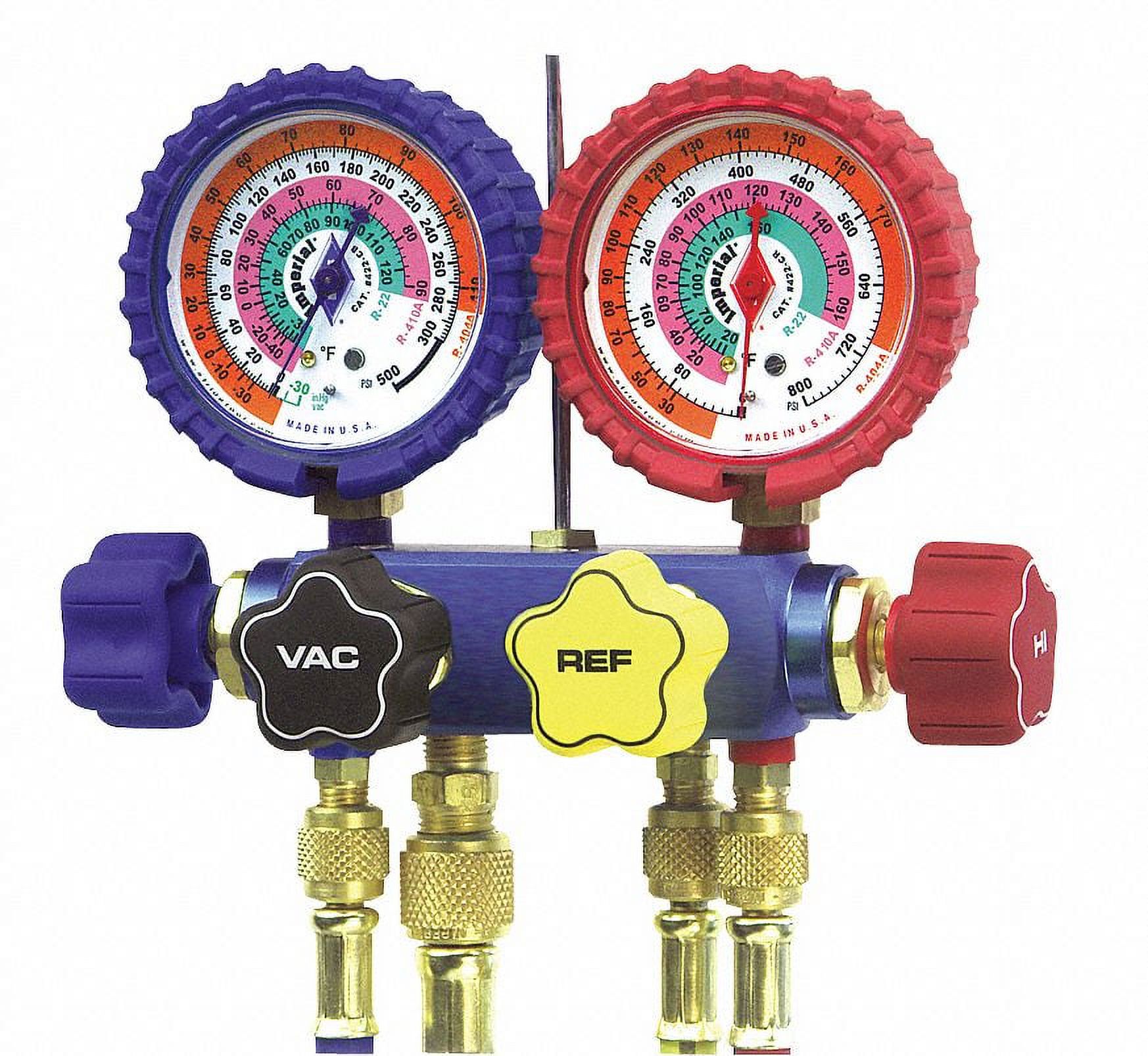 Imperial Mechanical Manifold Gauge Set,4Valve 621C