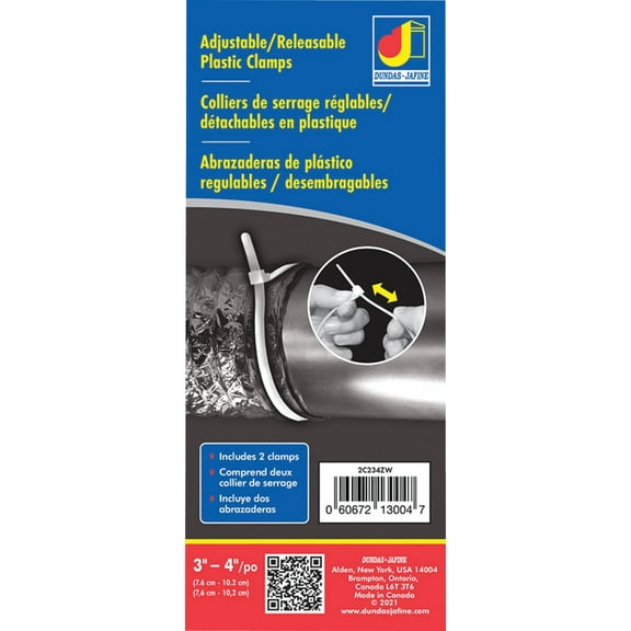 Imperial Mfg Group Dundas Jafine Plastic Duct Clamp - Pack of 8