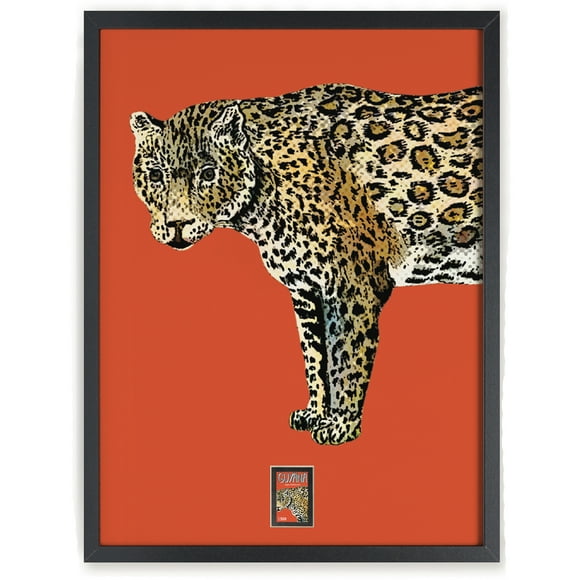 Imperial Mint Jaguar Framed Wall Art with Postage Stamp, 18" x 24"