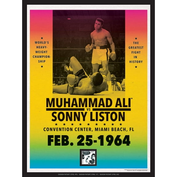 Imperial Mint Muhammad Ali vs. Sonny Liston Framed Artwork w/ Postage Stamp