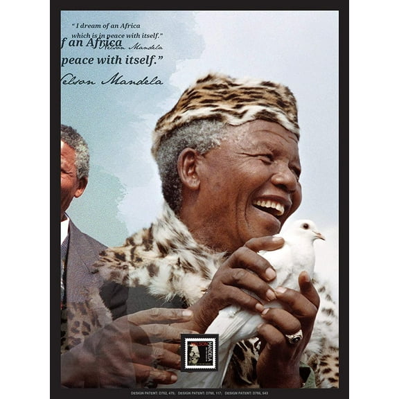 Imperial Mint Nelson Mandela Framed Artwork w/ Postage Stamp