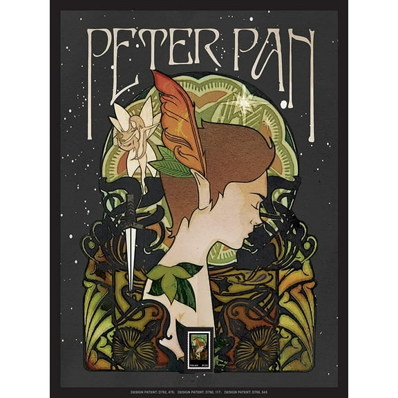 Imperial Mint Peter Pan Framed Artwork w/ Postage Stamp