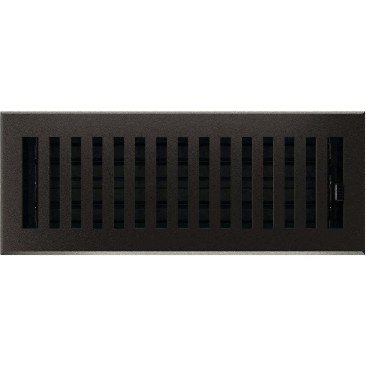 Imperial Montezuma Floor Register - Cast Iron Finish, Steel - 4 x 12-Inch, Silver — Residential Use, Standard Application