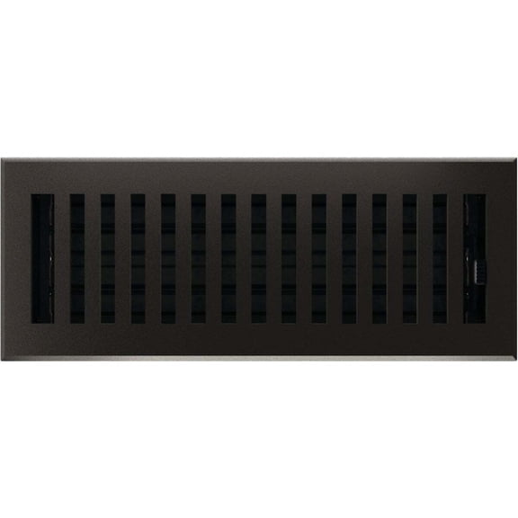 Imperial Montezuma Floor Register - Cast Iron Finish, Steel - 4 x 12-Inch, Silver Residential Use, Standard Application