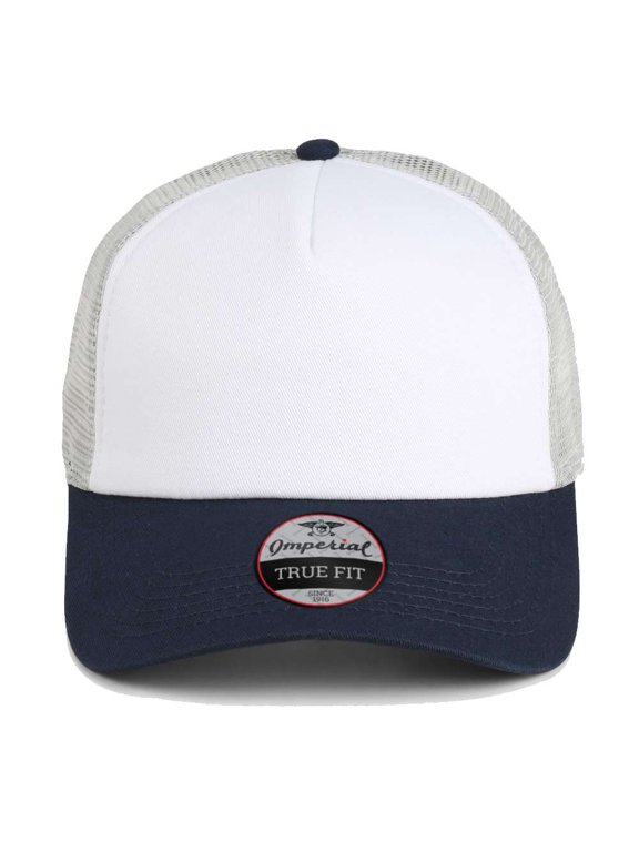 North Country Trucker Cap, White/ Navy/ Grey - Adjustable