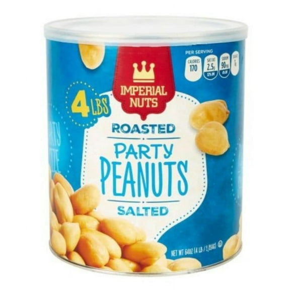 Imperial Nuts 46446 Roasted and Salted Party Peanuts 64 oz.