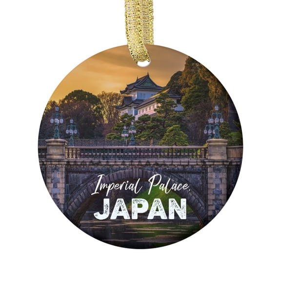 Imperial Palace Tokyo Japan - Japanese Travel Souvenir Landmark Vacation Keepsake Ceramic Christmas Ornament Xmas Holiday Tree Gift