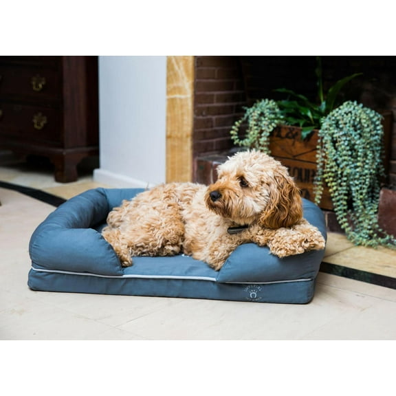 Imperial Petcare Luxury Small Dog Bed with Memory Foam, Grey