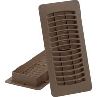 Imperial Plastic Floor / Ceiling Register, 4X10 In., Brown
