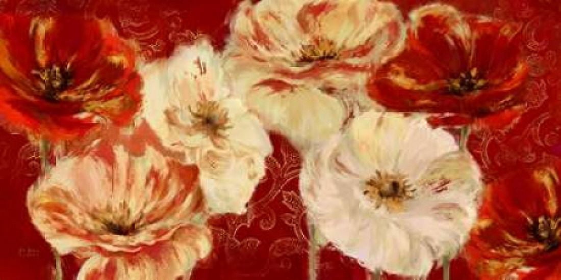 Imperial Poppies Canvas Art - Art Atelier Alliance (24 x 48)
