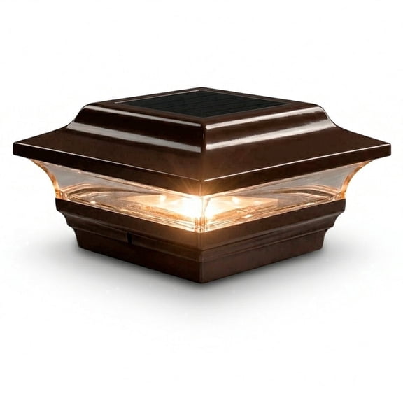 Classy Caps 4x4 Imperial Solar Post Cap - Fits 3.5"x3.5" and 4"x4" Posts - Bronze Aluminum