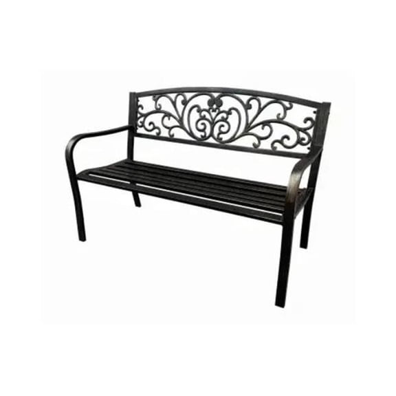Imperial Power 138356 Steel Park Bench - Black