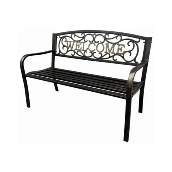 Imperial Power 138363 Steel Welcome Park Bench - Black