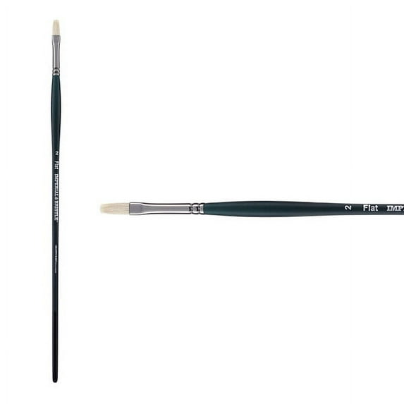 Imperial Professional Chungking Hog Bristle Brush By Creative Mark Flat Size #2 - 6 Pack