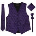 thumbnail image 1 of Imperial Purple Men's Satin Vest Spencer J's - XL, 1 of 4