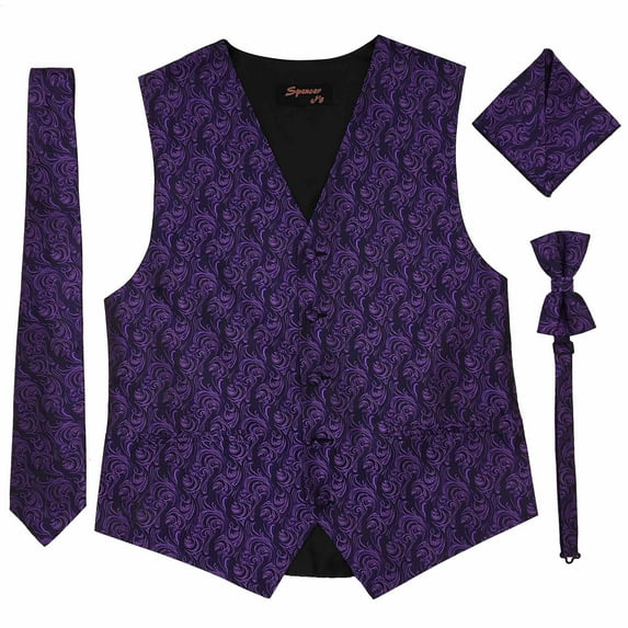 Imperial Purple Men's Satin Vest Spencer J's - XL