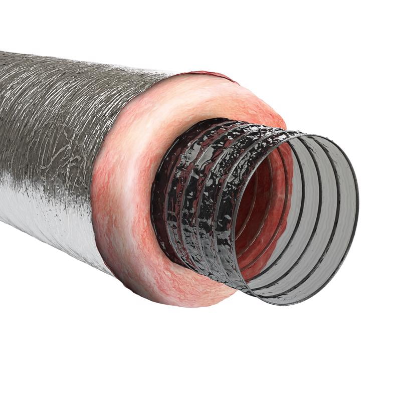 IMPERIAL MEA-0425 Duct R4.2 25 ft. L X 4" D Silver Poly Silver