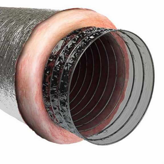 IMPERIAL MEA-0825 Duct R4.2 25 ft. L X 8" D Silver Poly Silver