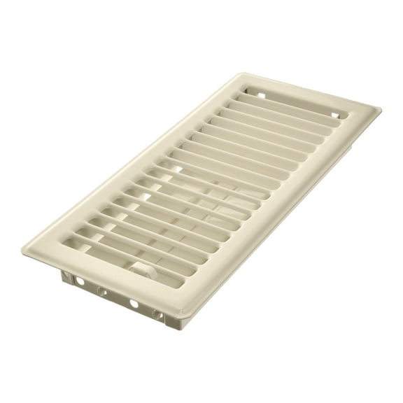 Imperial RG0264 Louvered Almond Steel Floor Register 4inch x 12inch