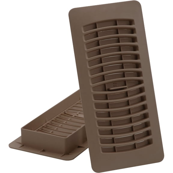 Imperial Floor Register Louvered Traditional - Easy to Clean - 4" x 10", Brown