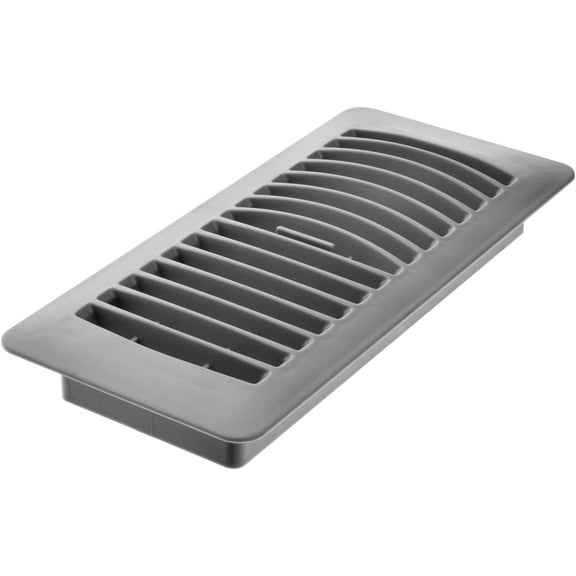Imperial RG1429 Louvered Plastic Floor Register, 4x10 Inch, Grey