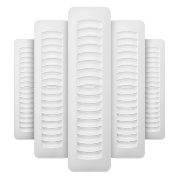 Imperial RG1449 2.25 x 12-Inch Louvered Plastic Floor Register, White, 5 Pack