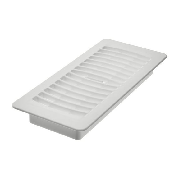 Imperial RG1458 Louvered White Plastic Floor Register 4inch x 12inch