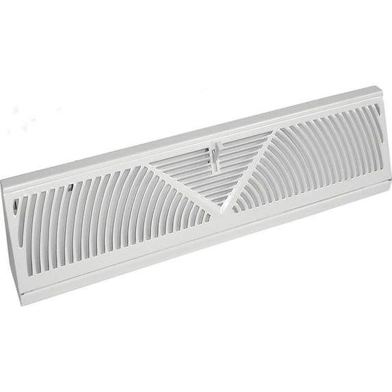 Imperial RG1627-A Baseboard Diffuser, 18 in W, Steel, White