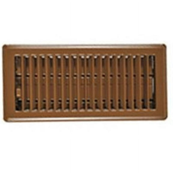 Imperial RG2000 Floor Register, 12 in W x 2-1/4 in H Duct Opening, Steel, Brown