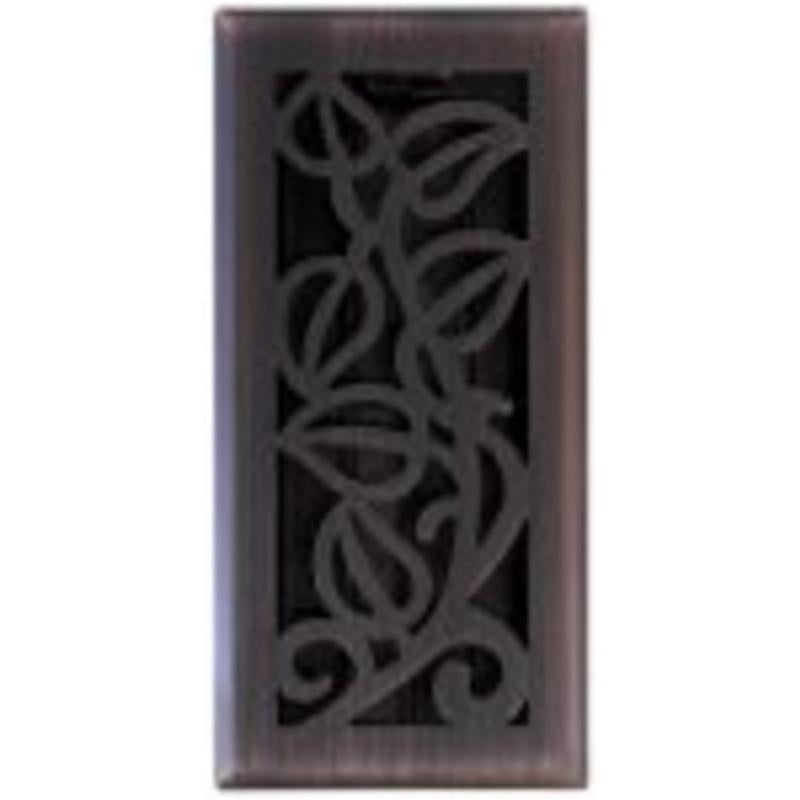 Imperial RG3279 Vine Design Steel Floor Register, Oil Rubbed Bronze, 4" x 10"