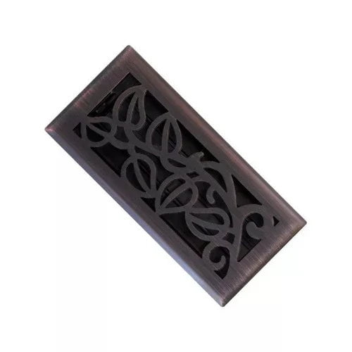 Imperial RG3280-A 4" x 12" Oil Rubbed Bronze Finish Vine Floor Register