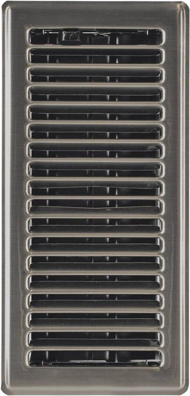 Imperial RG3300 Contemporary Floor Register, Satin Nickel, 4 x 10 In. - Quantity 1
