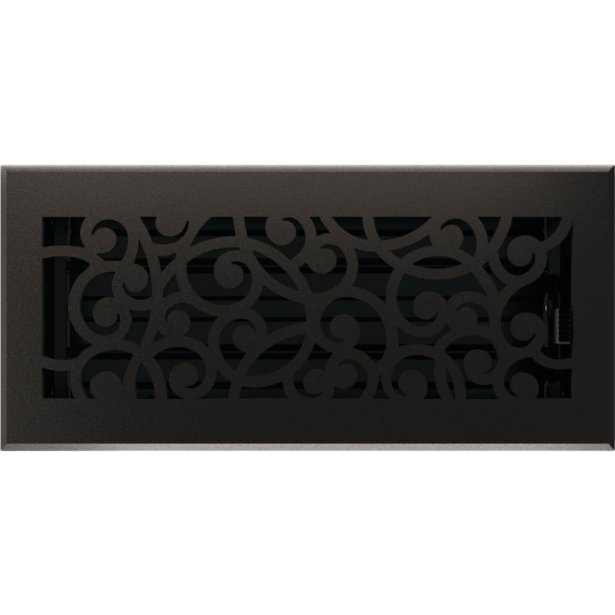 Imperial RG3374 Cast Iron Wonderland Decorative Floor Register, 4 x 10-Inch, Matte Black, 4 Pack