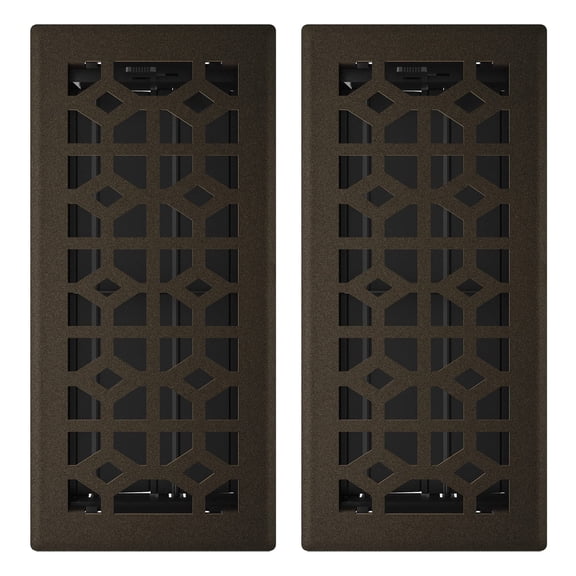 Imperial RG3392 4 x 10-Inch Templar Decorative Floor Register, Bronze Age, 2 Pack