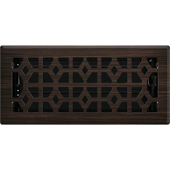 Imperial RG3398 Templar Decorative Floor Register, 4x10 Inch, Oil Rubbed Bronze, 5 Count