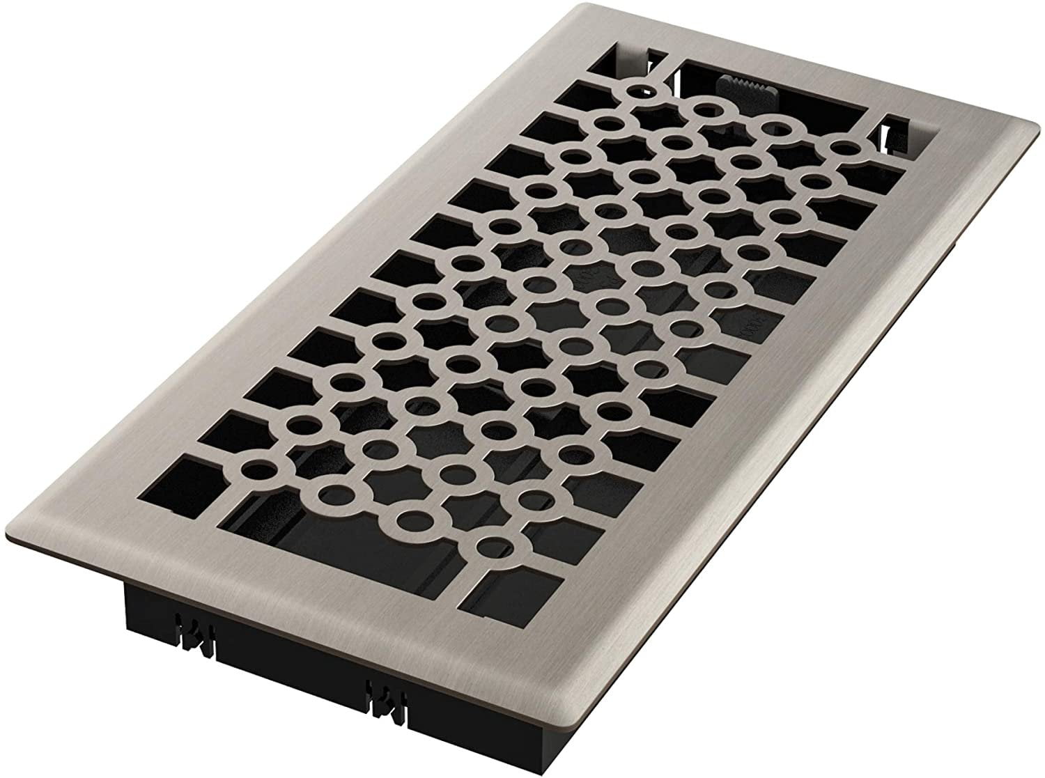 Imperial RG3410 San Francisco Decorative Floor Register, 4 x 10-Inch, Brushed Nickel