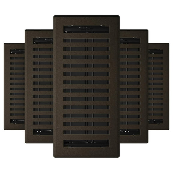 Imperial RG3434 4 x 10-Inch Montezuma Decorative Floor Register, Bronze Age, 5 Count