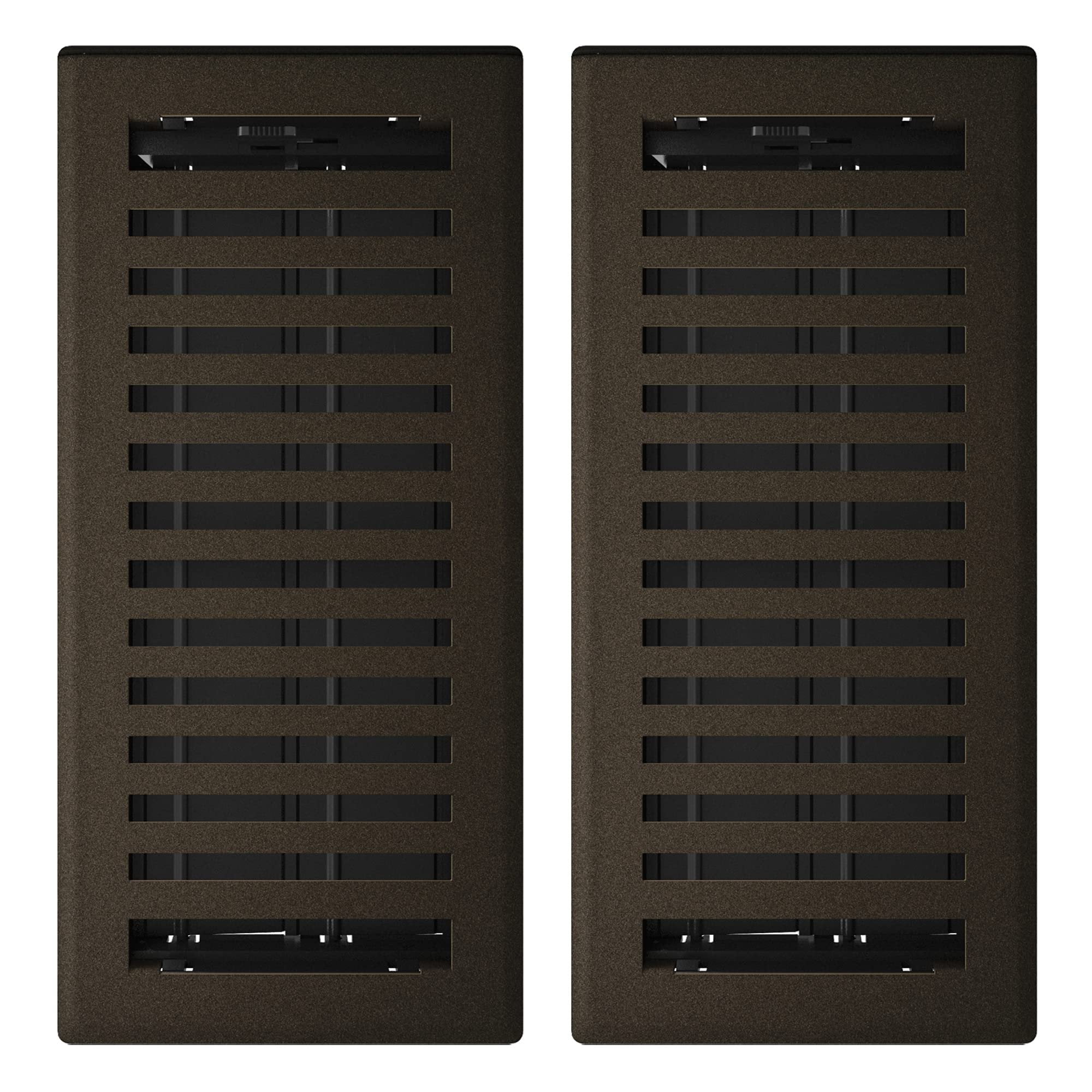 2-pack Imperial Montezuma Floor Register Classic - Adjustable Steel - 2 Pack, 4 x 10-Inch, Bronze Age — Residential Use, Standard Application