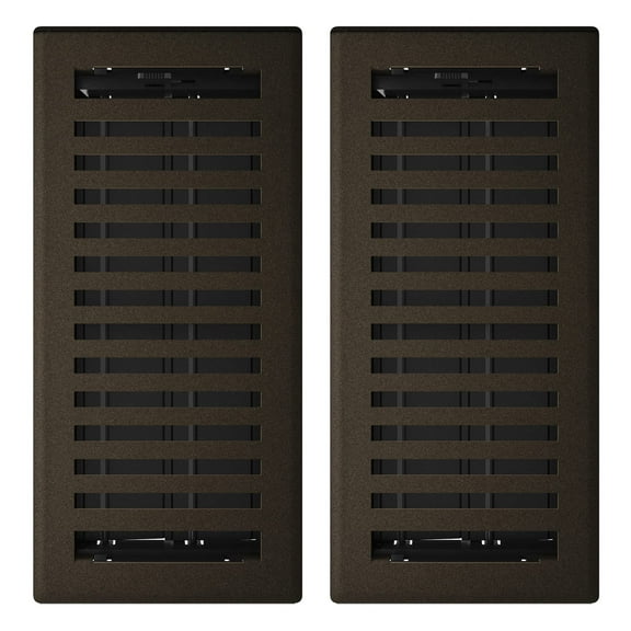 Imperial RG3434 Montezuma Decorative Floor Register, 4 x 10-Inch, Bronze Age, 2 Pack