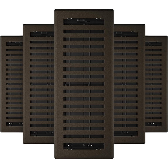 Imperial RG3435 Montezuma Decorative Floor Register, 4 x 12-Inch, Bronze Age, 5 Count