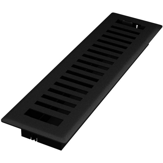 Imperial RG3437 Montezuma Decorative Floor Register, 2.25 x 12-Inch, Black Iron