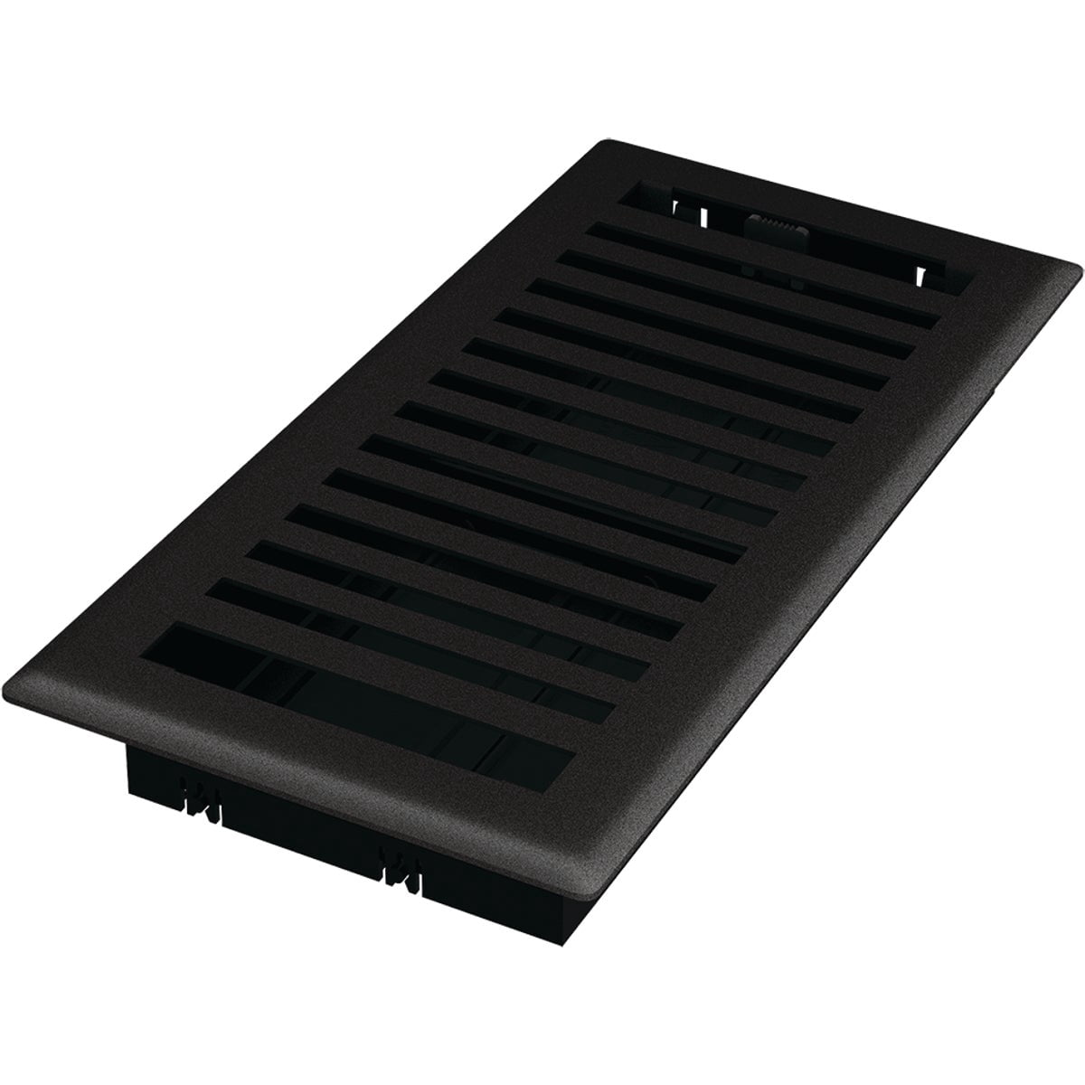 Imperial RG3440 Montezuma Decorative Floor Register, 4 x 12-Inch, Black Iron, 5 Count