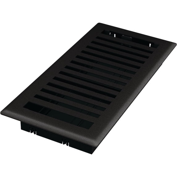 Imperial RG3440 Montezuma Decorative Floor Register, 4 x 12-Inch, Black Iron, 5 Count