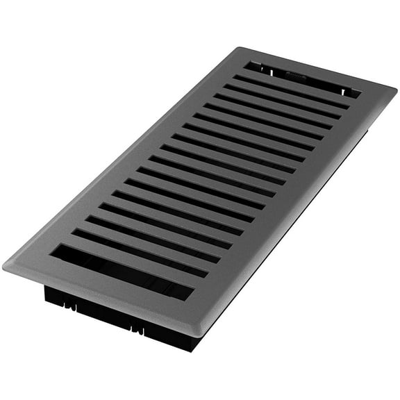 Imperial RG3445 Montezuma Decorative Floor Register, 4 x 12-Inch, Grey Granite