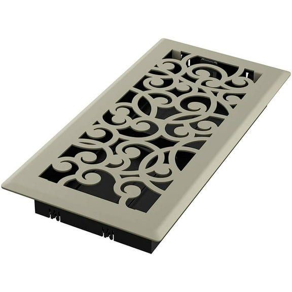 Imperial RG3454 Wonderland Decorative Floor Register, 4 x 10-Inch, Satin Nickel
