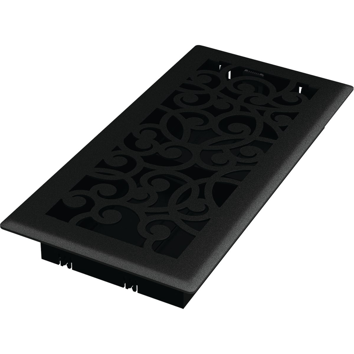Imperial Wonderland Floor Register Traditional - Adjustable Black Iron - 5 Count, 4 x 10-Inch — Residential Use, Standard Application
