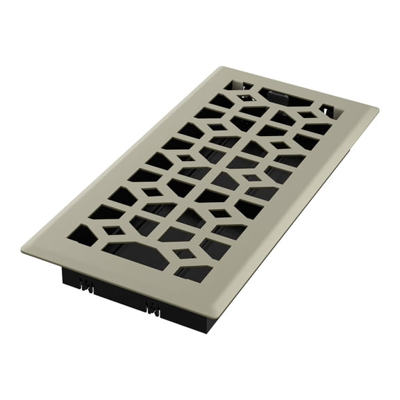 Imperial RG3463 Templar Decorative Floor Register, 4x10 Inch, Satin Nickel