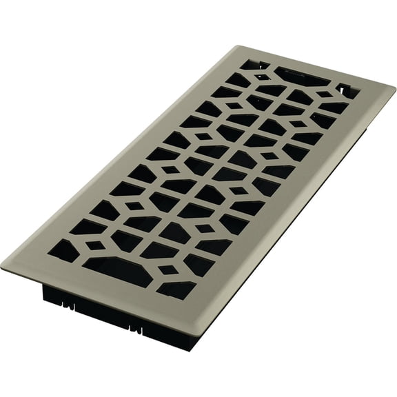 Imperial Templar Floor Register - Adjustable Satin Nickel - 4 x 12 Inch